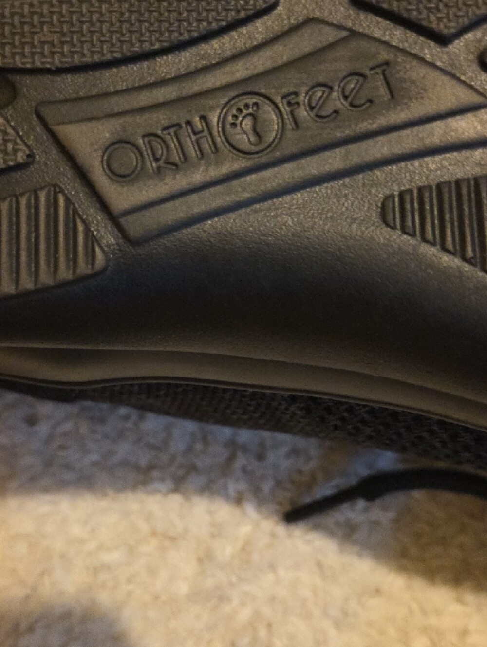 Women's X-Wide Black Shoe Size 5.5 - Manmade Upper - Picture 6 of 7